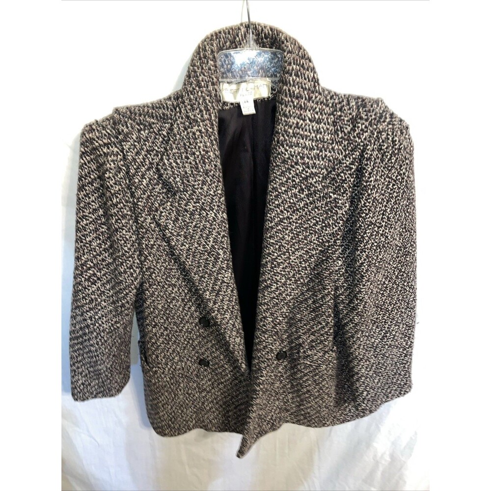 Bert Newman Women’s Dressy Coat Size Petite 14 Gray Red Thick Outdoors Warmth